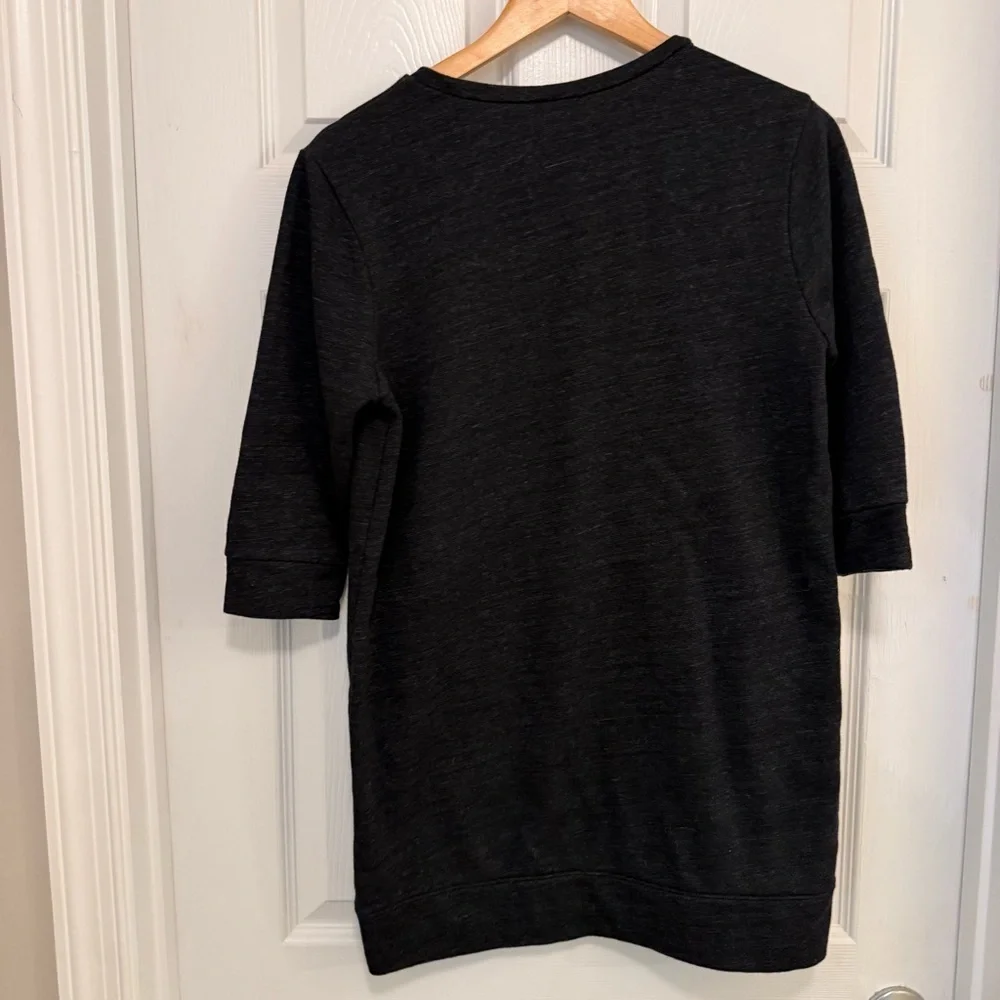 Like New Adidas Girls' French Terry Stripe Long Sleeve Dress